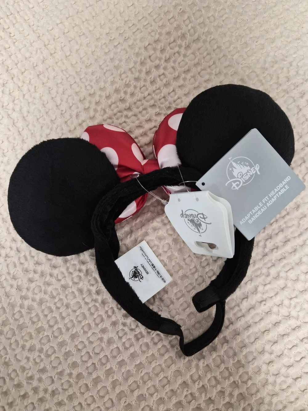 Disney Kids Minnie Mouse Ears Headband with Red Polka Dot Bow